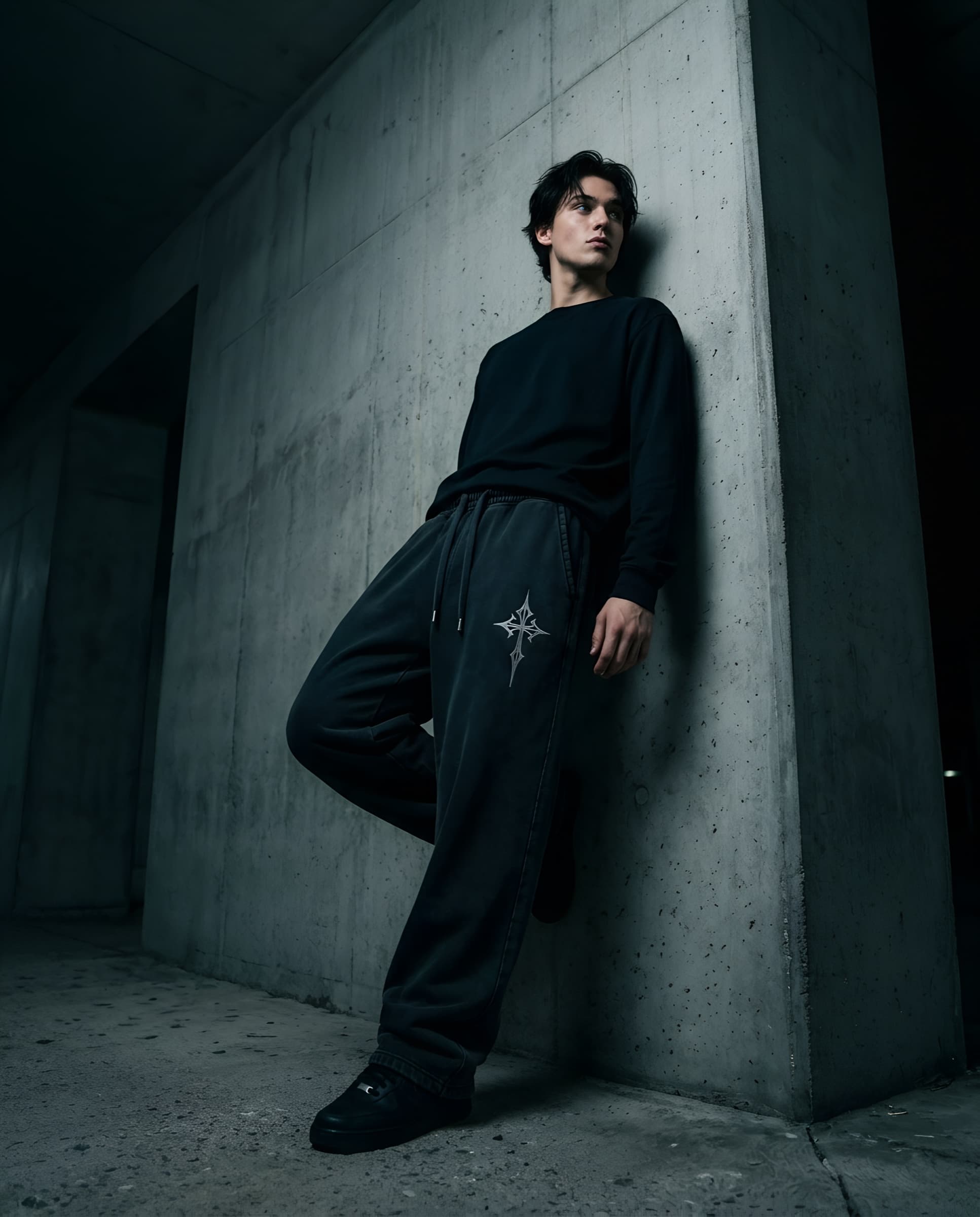 AFTER SIN Drop 001 Discipline Sweatpants, Black colorway, front